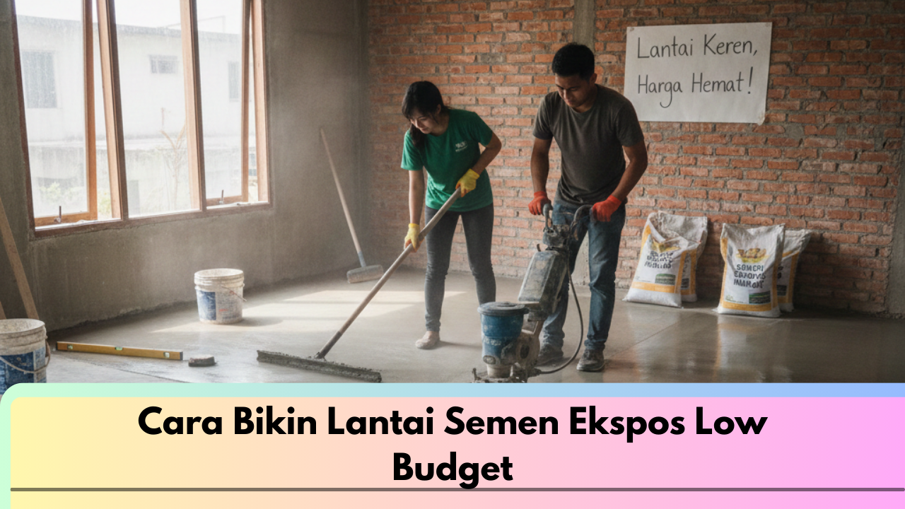 Cara Bikin Lantai Semen Ekspos Low Budget